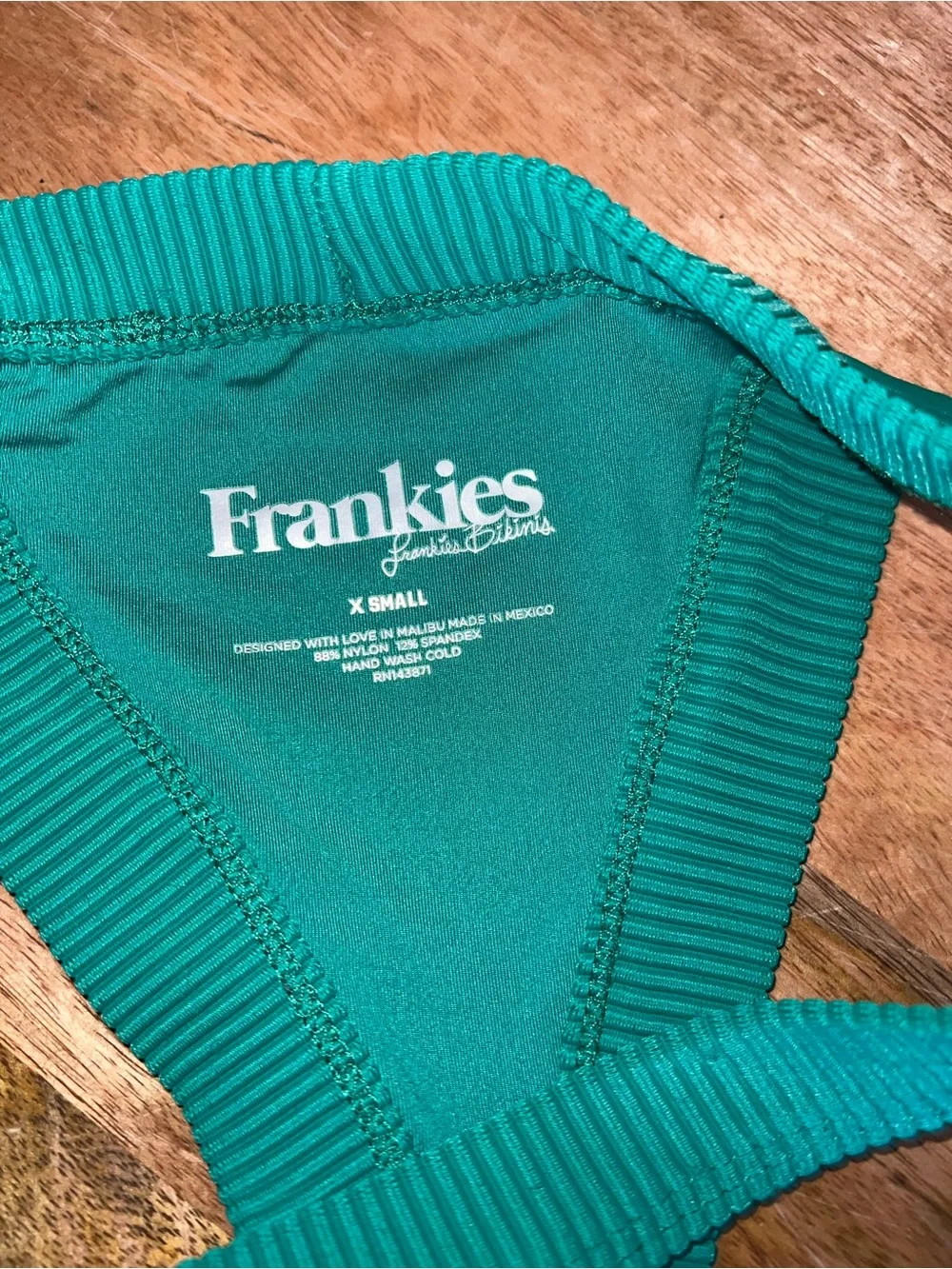 Frankie’s Bikinis Emerald Green Bikini Bottom Size X-Small
